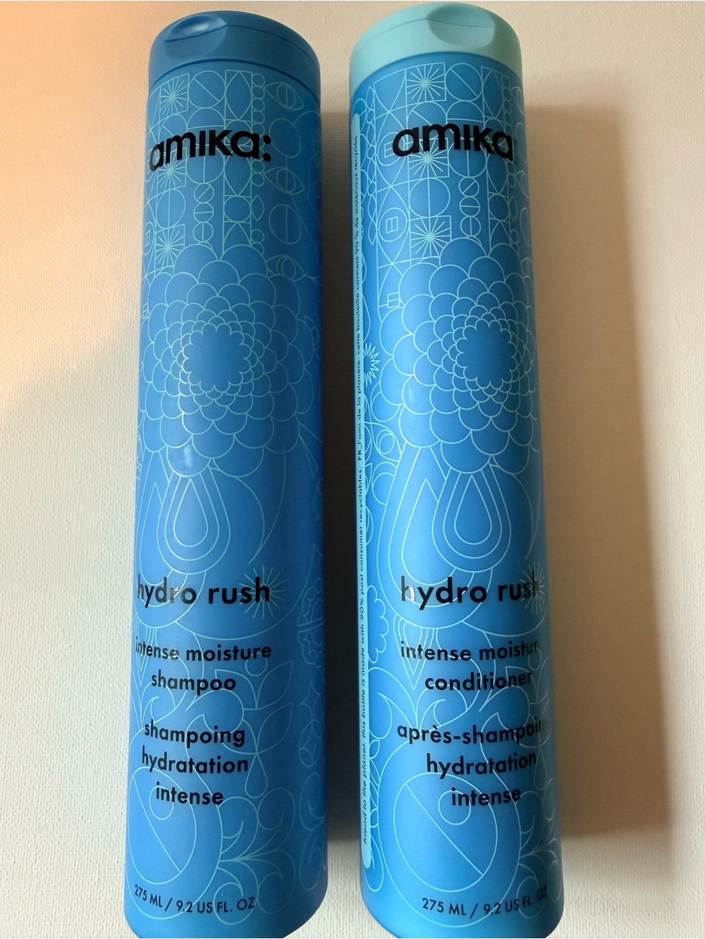 amika Hydro Rush Intense Moisture Shampoo & Conditioner set new